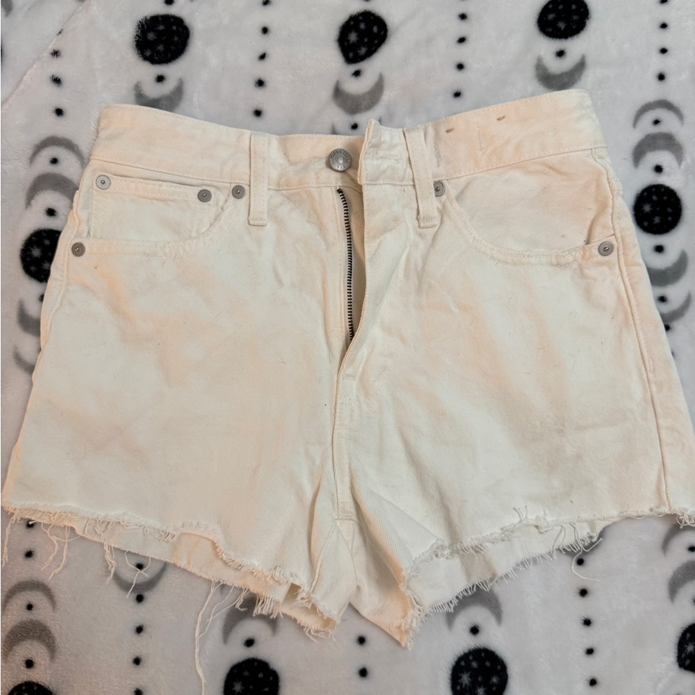 Madewell Cream Jean Shorts